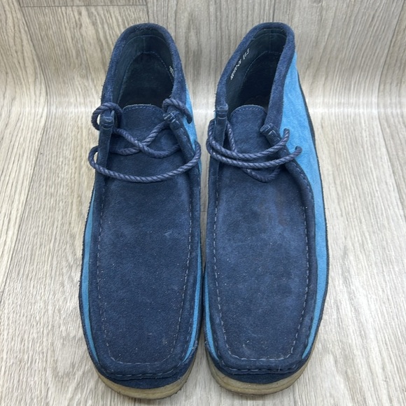 British Walker Mens Casual Shoes Wallabee Style Suede 2 Tone Navy Sky Bl… main image 8